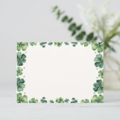St. Patricks DayGreen Shamrock Baby shower Bedankkaart (Staand voorkant)