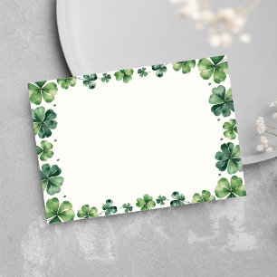 St. Patricks DayGreen Shamrock Baby shower Bedankkaart