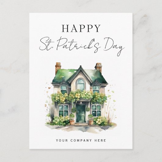 St. Patrick's DaynHouse Onroerend goed Landbouw Feestdagenkaart (Voorkant)