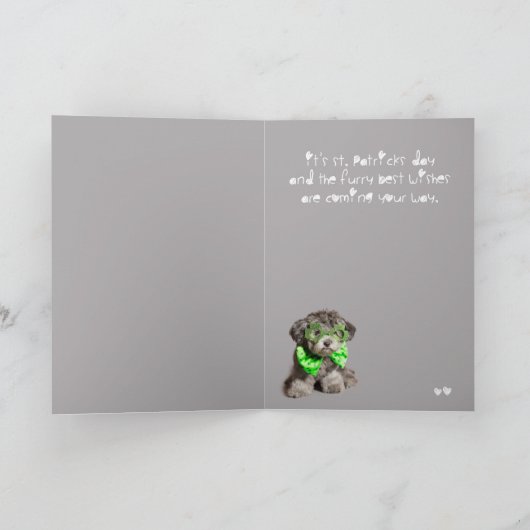 St Patricks de Bofkont van de Dag Kaart (Binnen)