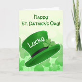 St Patricks de kabouterpet van de Dag Kaart (Voorkant)