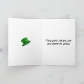St Patricks de kabouterpet van de Dag Kaart (Binnen)