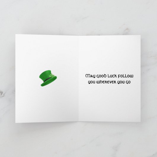 St Patricks de kabouterpet van de Dag Kaart (Binnen)