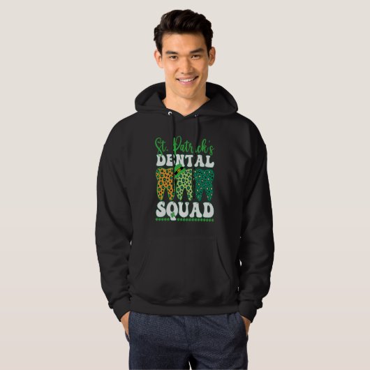 St Patrick's Dental Squad Leopard Tooth For Dentis Hoodie (Voorkant volledig)