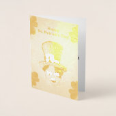 St. Patrick's Dog and Shamrocks Drawing, ZKOA Folie Kaarten (Voorkant)