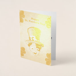 St. Patrick's Dog and Shamrocks Drawing, ZKOA Folie Kaarten