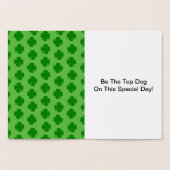 St. Patrick's Dog and Shamrocks Drawing, ZKOA Folie Kaarten (Binnen)