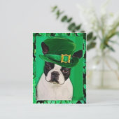 st patricks dog briefkaart (Staand voorkant)