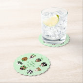 St Patricks Dog Face Pattern Kartonnen Onderzetters (Insitu)