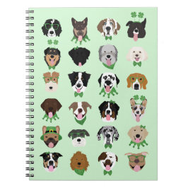 St Patricks Dog Face Pattern Notitieboek