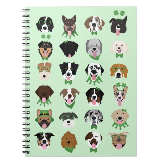 St Patricks Dog Face Pattern Notitieboek (Voorkant)