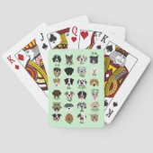 St Patricks Dog Face Pattern Pokerkaarten (Achterkant)