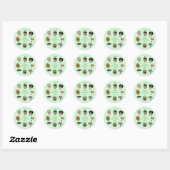 St Patricks Dog Face Pattern Ronde Sticker (Vel)