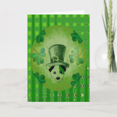 St. Patrick's Dog met Shamrocks Drawing Card Kaart (Voorkant)