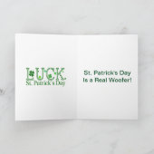 St. Patrick's Dog met Shamrocks Drawing Card Kaart (Binnen)