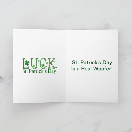 St. Patrick's Dog met Shamrocks Drawing Card Kaart (Binnen)