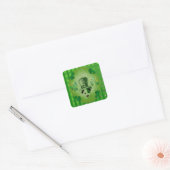 St. Patrick's Dog met Shamrocks Drawing Stickers (Envelop)