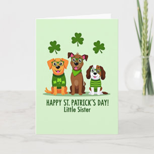 St Patricks Dogs Kleine Zus Kaart
