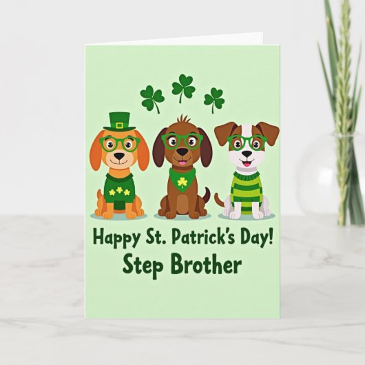 St Patricks Dogs Stiefbroer Kaart (Voorkant)