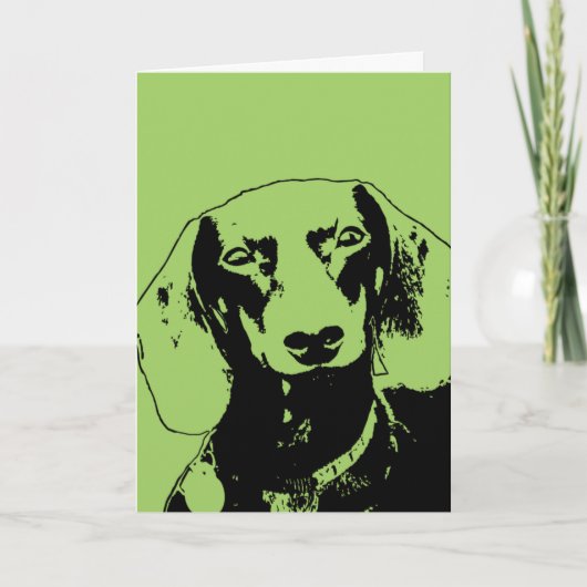 St Patricks Doxie Silhouet - Winston Kaart (Voorkant)