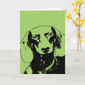 St Patricks Doxie Silhouet - Winston Kaart (Gele Bloem)