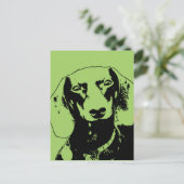 St Patricks Doxie Silhouette - Winston Briefkaart (Staand voorkant)