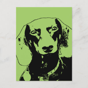 St Patricks Doxie Silhouette - Winston Briefkaart