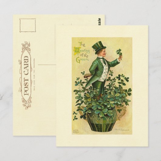 St. Patrick's dragen van het groen Briefkaart (Voorkant / Achterkant)