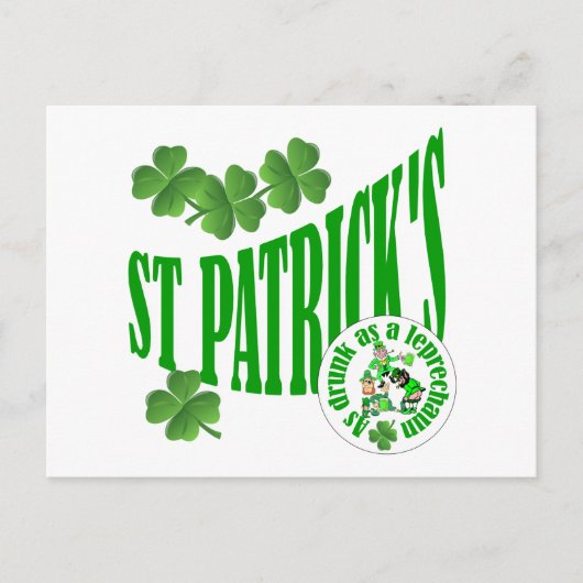 St Patrick's, drink als een leprechun Briefkaart (Voorkant)
