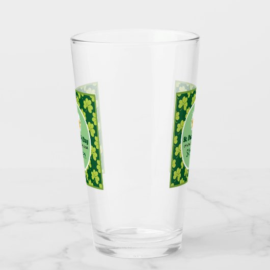 St. Patrick's Drink Team Clover Pattern Glas (Links)