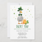 St. Patrick's Ducky You Party Invitation Kaart (Voorkant)