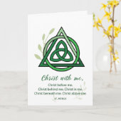 St. Patrick's Feast Day Christus naast mij Iers Kaart (Gele Bloem)