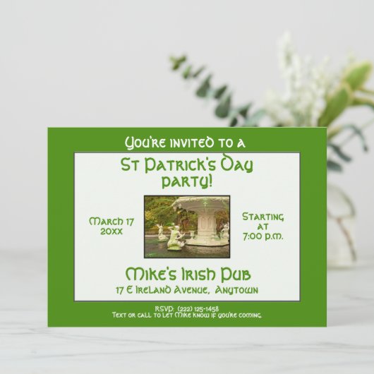 St. Patrick's-feest bij Forsythfontein, Savannah,  Kaart (Staand voorkant)