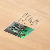 St. Patrick's Feest Dieren Shamrocks Aangepaste Fo Acryl Uitnodigingen (Laagn)