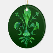 St. Patrick's Fleur de lis Keramisch Ornament (Links)