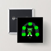 St. Patrick's FrankenCheese 2 Inch Square Button (Voorkant /achterkant)