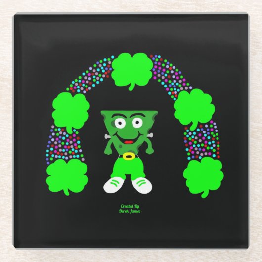 St. Patrick's FrankenCheese Glass Onderzetter (Voorkant)