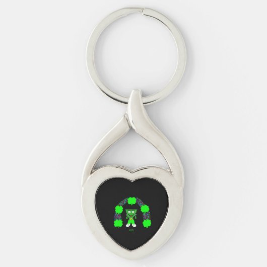St. Patrick's FrankenCheese Heart Keychain (Voorkant)