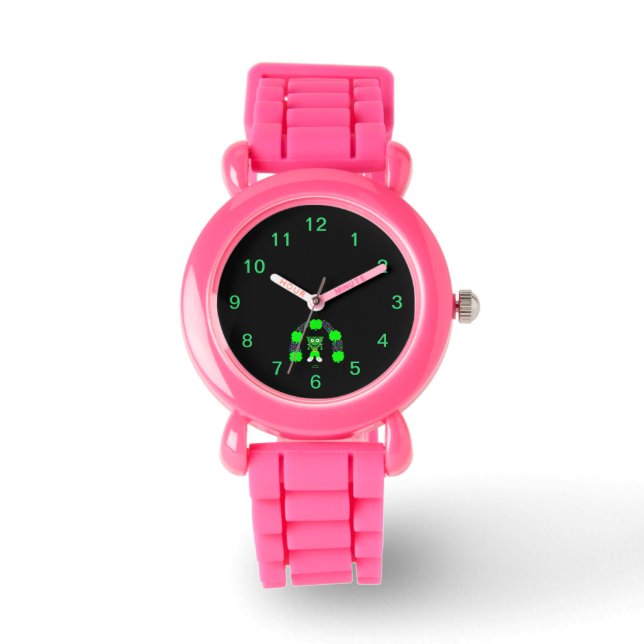 St. Patrick's FrankenCheese Kind Pink Watch Horloge (Voorkant)