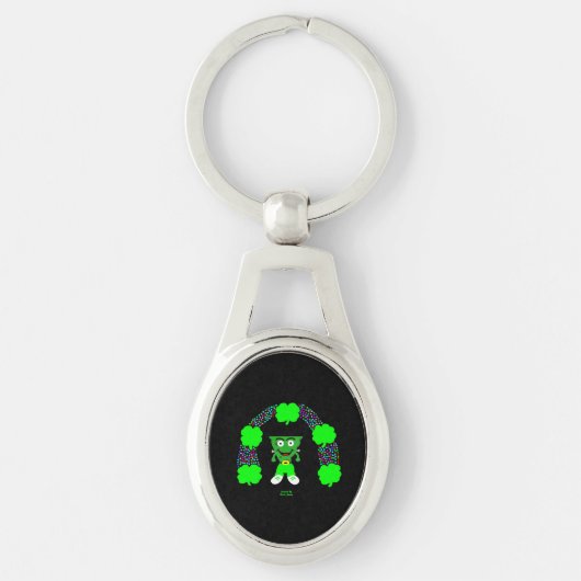 St. Patrick's FrankenCheese Oval Sleutelhanger (Voorkant)