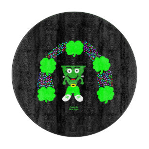 St. Patrick's FrankenCheese Round Cutting Board Snijplank