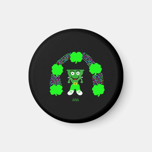 St. Patrick's FrankenCheese Round Magnet (Voorkant)