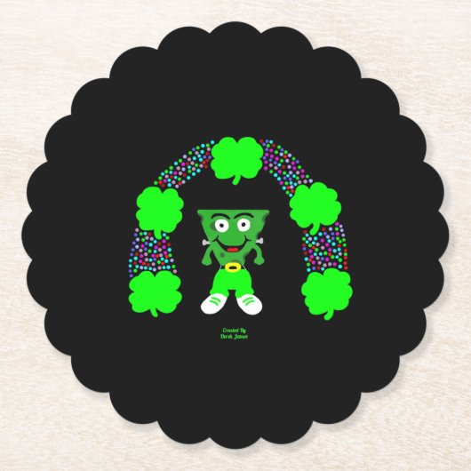 St. Patrick's FrankenCheese Round Onderzetter (Voorkant)