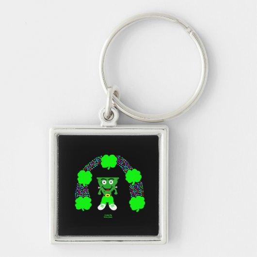 St. Patrick's FrankenCheese Square Sleutelhanger (Voorkant)