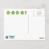 St Patricks Franse Bulldog Silhouet Briefkaart (Achterkant)