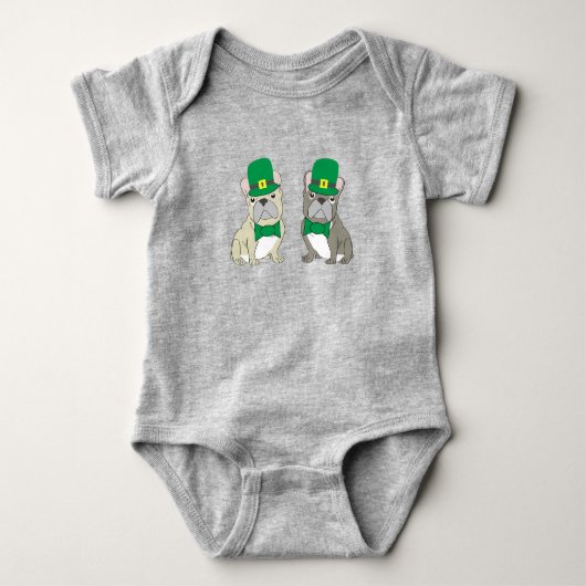 St. Patricks Franse Bulldoggen Romper (Voorkant)