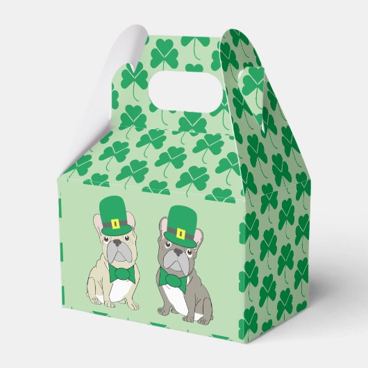 St. Patricks Franse Bulldogs Bedankdoosjes (Voorkant Zijde)