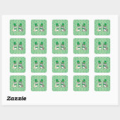 St. Patricks Franse Bulldogs Vierkante Sticker (Vel)