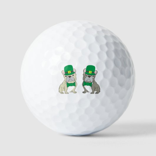 St. Patricks French Bulldogs Golfballen (Voorkant)