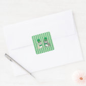 St. Patricks French Bulldogs Vierkante Sticker (Envelop)